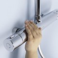 Oltens Atran zestaw prysznicowy termostatyczny z deszczownicą okrągłą chrom  5