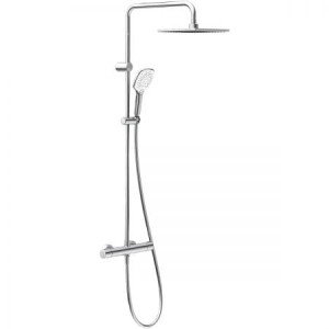 Oltens Atran (S) zestaw prysznicowy termostatyczny z deszczownicą kwadratową chrom 
