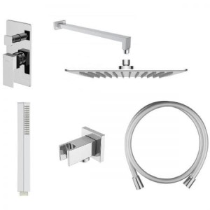 Zestaw Oltens Gota bateria podtynkowa z deszczownicą 30 cm Sondera (S) i kompletem prysznicowym Sog chrom 