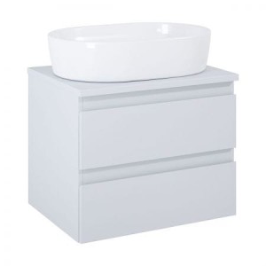 Oltens Vernal szafka 60 cm podumywalkowa wisząca z blatem szary mat 