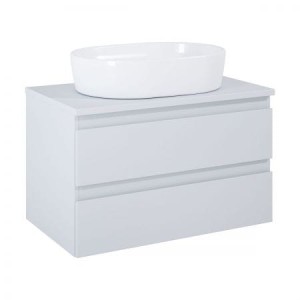 Oltens Vernal szafka 80 cm podumywalkowa wisząca z blatem szary mat 