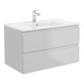 Oltens Vernal umywalka z szafką 60 cm szary mat  2