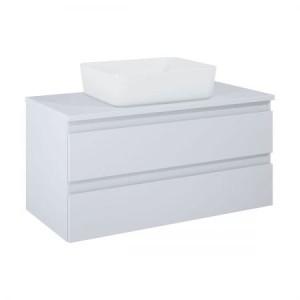 Oltens Vernal szafka 100 cm podumywalkowa wisząca z blatem szary mat 