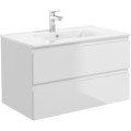 Oltens Vernal umywalka z szafką 80 cm biała  3