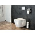 Oltens Vernal szczotka do WC wisząca z uchwytem biała ceramika chrom  3