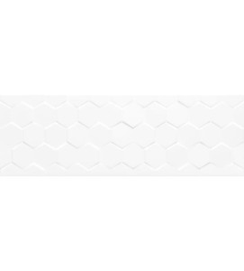 Płytka ścienna Ceramika Color CCR12-1 HEXAGON WHITE GLOSSY RETT 25x75
