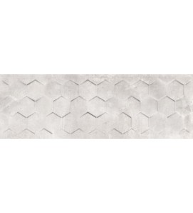 Płytka ścienna Bianca NEXT GREY HEXAGON RETT. 25x75