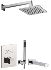 Paffoni Rubinetterie Zestaw wannowy podtynkowy termostat