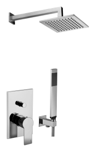 Paffoni Rubinetterie Zestaw natryskowy podtynkowy L-400mm 30x30cm SLIM