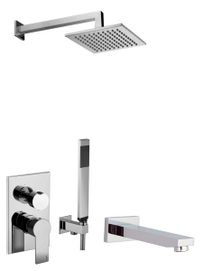 Paffoni Rubinetterie Zestaw wannowy podtynkowy z wylewką