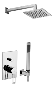 Paffoni Rubinetterie Zestaw natryskowy podtynkowy L-400mm 25x25cm SLIM