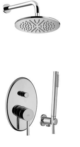 Paffoni Rubinetterie Zestaw natryskowy podtynkowy L-400mm fi-22,5cm