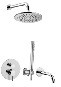 Paffoni Rubinetterie Zestaw wannowy podtynkowy z wylewką L-175mm