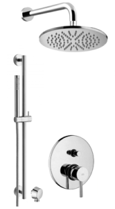 Paffoni Rubinetterie Zestaw natryskowy podtynkowy ze sztycą L-300mm fi-22,5cm