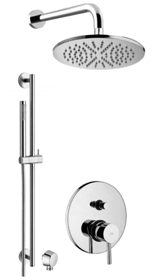 Paffoni Rubinetterie Zestaw natryskowy podtynkowy ze sztycą L-300mm fi-22,5cm