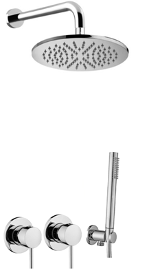 Emmevi Rubinetterie PIPER Zestaw natryskowy podtynkowy L-200mm fi-22,5cm