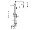 Emmevi Rubinetterie PIPER Kolumna natryskowa termostatyczna 2