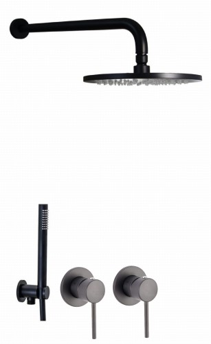 Emmevi Rubinetterie PIPER Zestaw natryskowy podtynkowy L-200mm fi-22,5cm