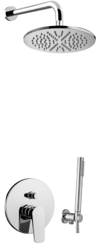 Emmevi Rubinetterie NICLA Zestaw natryskowy podtynkowy L-400mm fi-22,5cm
