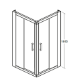 Kabina prysznicowa kwadratowa Modern Besco 165  90 cm 2
