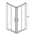 Kabina prysznicowa kwadratowa Modern Besco 185  80 cm 2