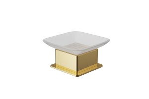 Riko Mydelniczka Szklana Stojąca Złoty