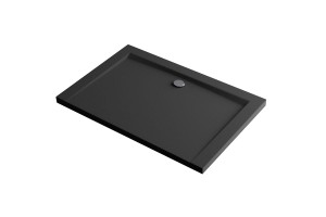 Forma X brodzik prost.140x90 str.czarny