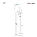 Bateria wannowa wolnostojąca Corsan CMB7535BL 2