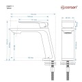 Bateria umywalkowa Corsan CMB7111CH Trino 10