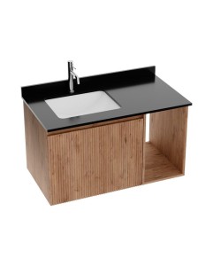 Lavita Szafka wisząca z blatem i umywalką Kent Wood 900