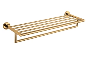 Stella Półka na 60 ręczniki z relingiem / złoty połysk 07.02060-G