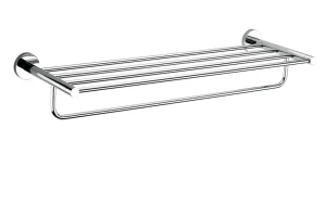 Stella Półka 60 na ręczniki / z relingiem / chrom 07.02160