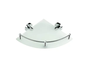 Stella Półka narożna pojedyncza / chrom 07.861 szkło matowe