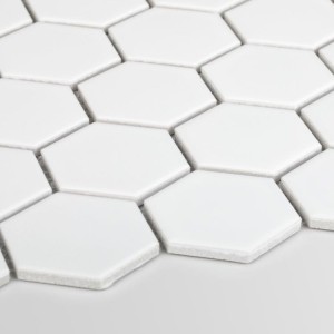 Raw Decor Płytka Heksagon Duży Biały Matowy HDBM