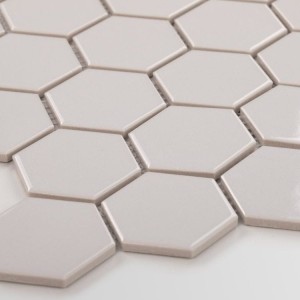 Raw Decor Płytka Heksagon Duży Jasno Szary Połysk HDSJS