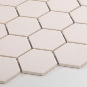 Raw Decor Płytka Heksagon Duży Kremowy Antypoślizg HDBA