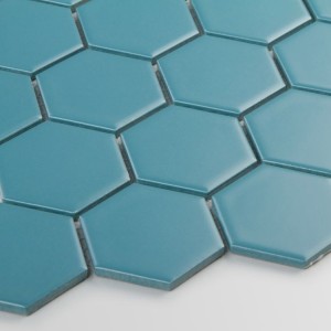 Raw Decor Płytka Heksagon Duży Peacock Matowy HDPBM