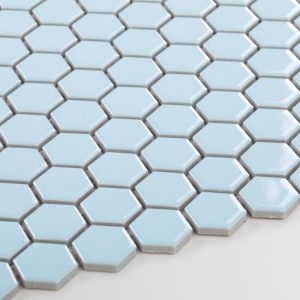 Raw Decor Płytka Heksagon Mały Błękitny Połysk HMNJS