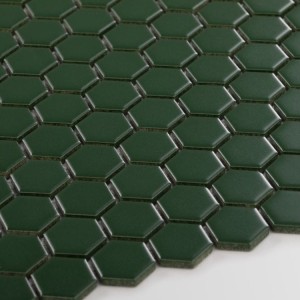 Raw Decor Płytka Heksagon Mały Ciemna Zieleń Matowy HMZCM