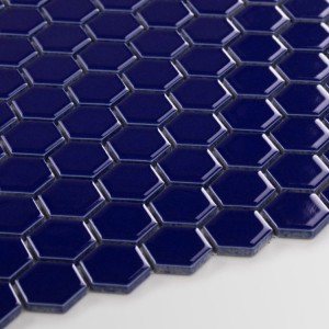 Raw Decor Płytka Heksagon Mały Granatowy Połysk HMNCS