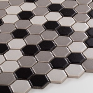 Raw Decor Płytka Heksagon Mały Szary Mix Matowy HMXSM