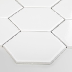 Raw Decor Płytka Heksagon XL Biały Połysk HXLBS