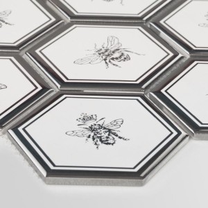 Raw Decor Płytka Heksagon XL Queen Bee Silver HXLSB