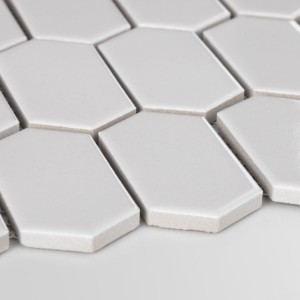 Raw Decor Płytka Heksalong Duży Jasno Szary Połysk HLSJS