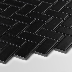 Raw Decor Płytka Jodełka Czarna Matowa JCM