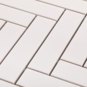 Raw Decor Płytka Jodełka XL Biała Matowa JDBM