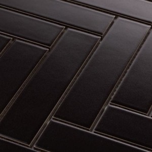 Raw Decor Płytka Jodełka XL Czarna Matowa JDCM