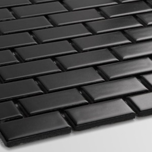 Raw Decor Płytka Mini Cegiełka Czarna Matowa MCCM