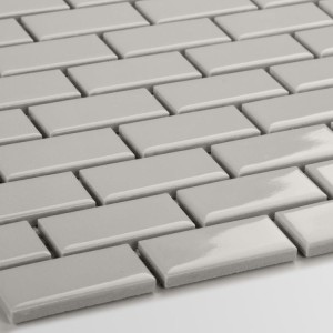 Raw Decor Płytka Mini Cegiełka Jasno Szara Połysk MCSJS