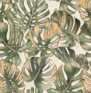 Lis Ceramika Sierra Leone Leaves Dekor 2-Elementowy 61,8X60,8